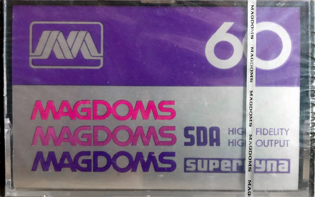 Compact Cassette Magdoms SDA 60 "Superdyna" Type I Normal 1983 Worldwide