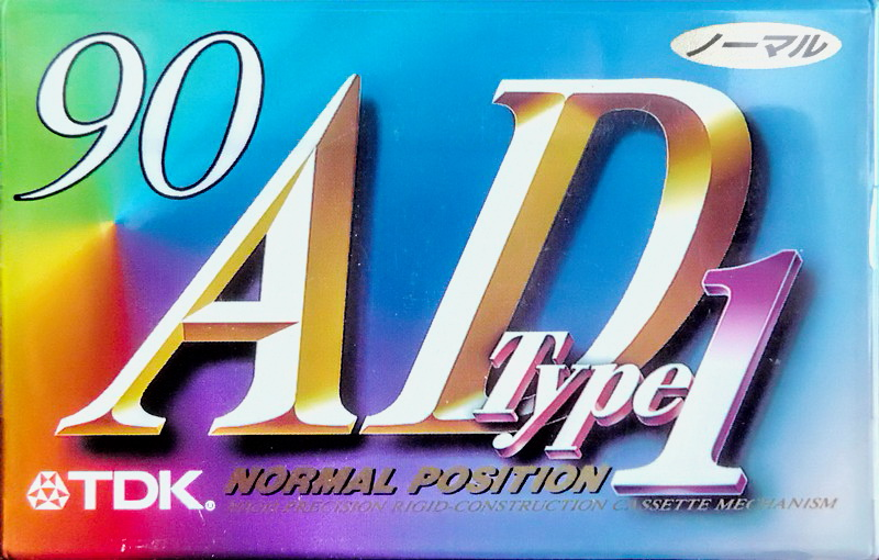 Compact Cassette TDK AD1 90 "AD1-90" Type I Normal 1995 Japan