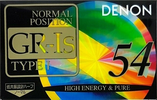 Compact Cassette Denon GR-Is 54 "GR-1S 54W" Type I Normal 1993 Japan