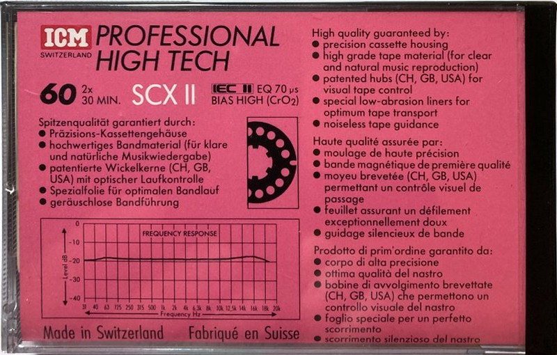 Compact Cassette: ICM  - SCX II 60