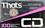 Compact Cassette Thats CD 100 "CD-II" Type II Chrome 1987 USA
