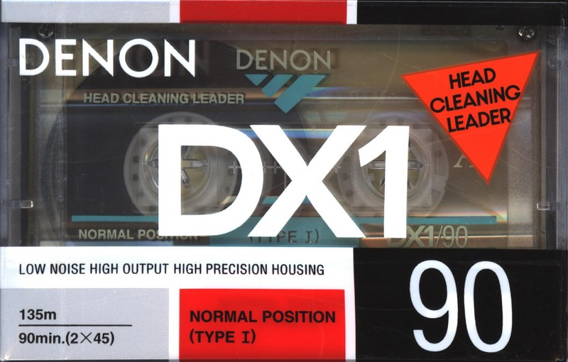 Compact Cassette Denon DX1 90 "DX1-90TE" Type I Normal 1992 Europe