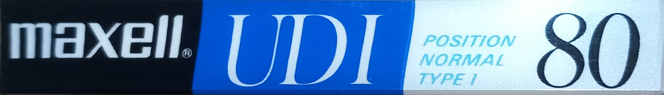 Compact Cassette Maxell UDI / UD1 80 Type I Normal 1988 Japan