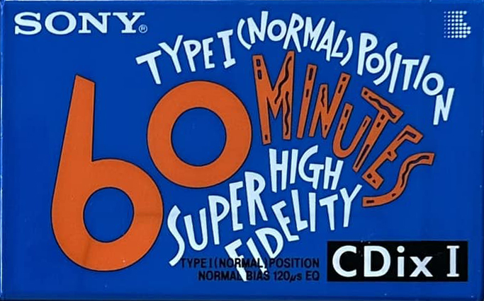 Compact Cassette Sony CDix I 60 "CDIX1 60N" Type I Normal 1990 Japan