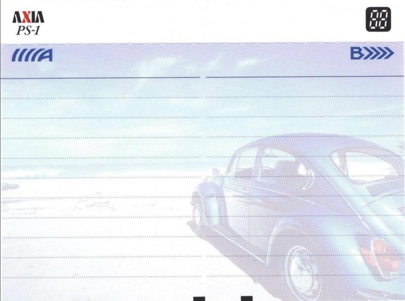 Compact Cassette AXIA PS-I / PS-1 64 "PS1K 64" Type I Normal 1998 Japan