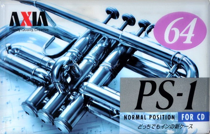 Compact Cassette AXIA PS-I / PS-1 64 "PS1H 64" Type I Normal 1996 Japan