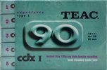 5 pack Teac CDX I 90 Type I Normal 1990 Australia