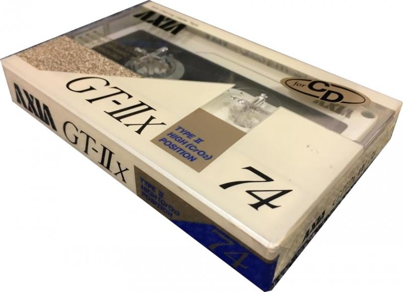 Compact Cassette AXIA GT-IIx 74 "GT-2x W 74" Type II Chrome 1989 Japan