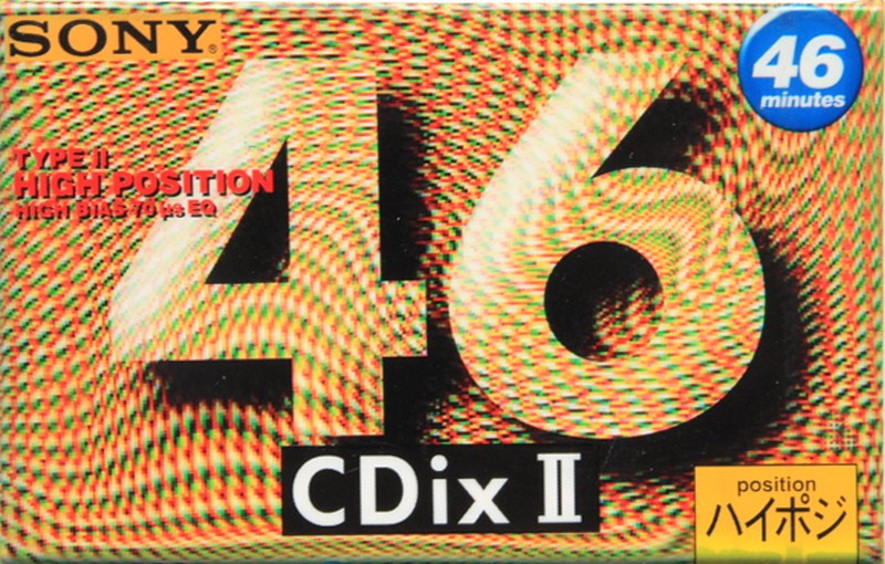 Compact Cassette Sony CDix II 46 "C-46CDX2B" Type II Chrome 1994 Japan