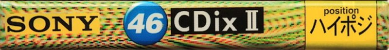 Compact Cassette Sony CDix II 46 "C-46CDX2B" Type II Chrome 1994 Japan
