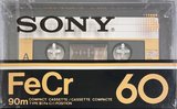 Compact Cassette Sony FeCr 60 Type III Ferro Chrome 1982 North America