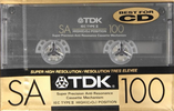 Compact Cassette TDK SA 100 "SA100" Type II Chrome 1989 North America