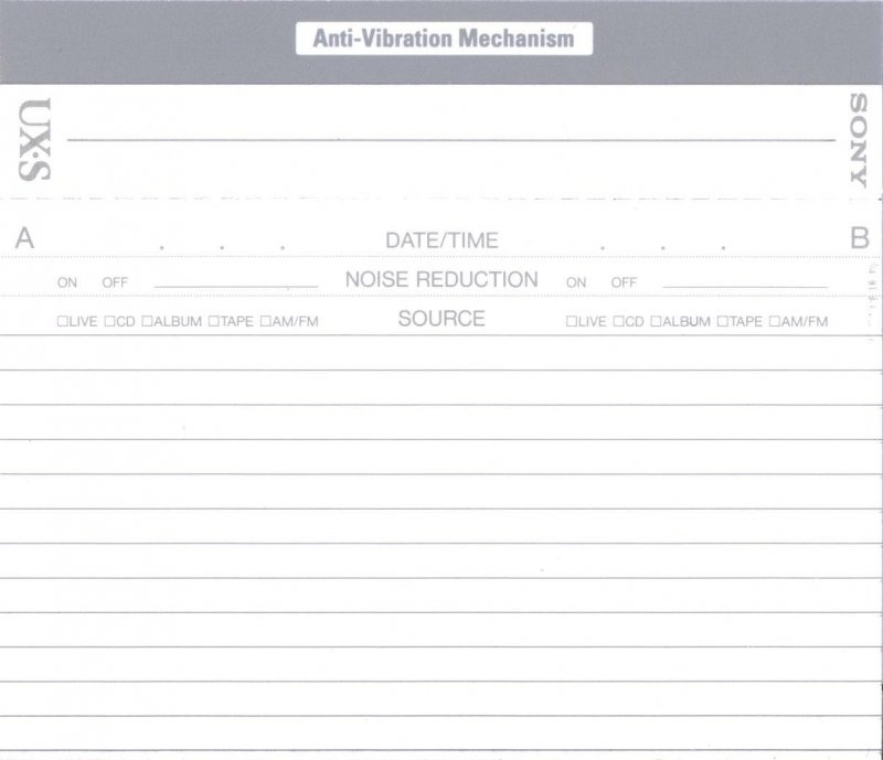 Compact Cassette Sony UX-S 90 Type II Chrome 1995 Europe