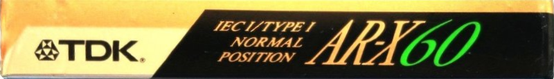 Compact Cassette TDK AR-X 60 "AR-X60AS" Type I Normal 1991 Australia