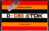 Compact Cassette TDK D 60 Type I Normal 1977 Europe, USA