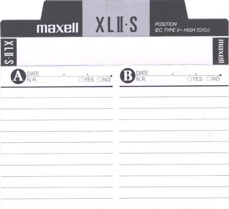 Compact Cassette Maxell XLII-S 100 Type II Chrome 1992 North America