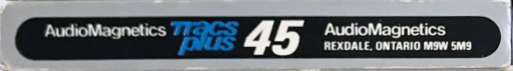 Compact Cassette Audio Magnetics Tracs Plus 45 Type I Normal 1979 Canada