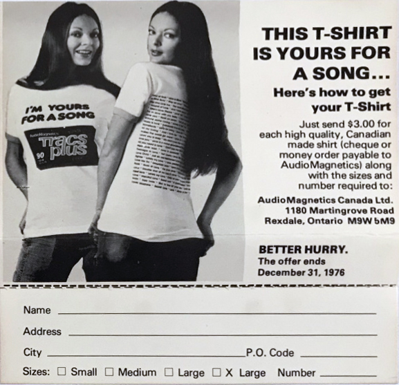 Compact Cassette Audio Magnetics Tracs Plus 45 Type I Normal 1979 Canada