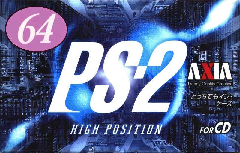 Compact Cassette AXIA PS-II / PS-2 64 "PS2J 64" Type II Chrome 1997 Japan
