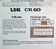 Compact Cassette LDK 60 "CR" Type II Chrome USA