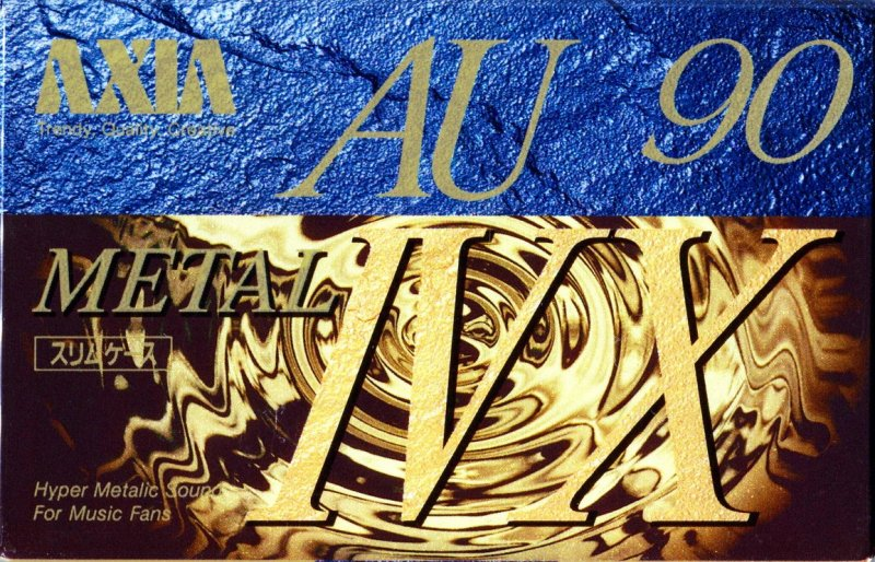 Compact Cassette AXIA AU-IVx 90 "AU4X A 90" Type IV Metal 1993 Japan