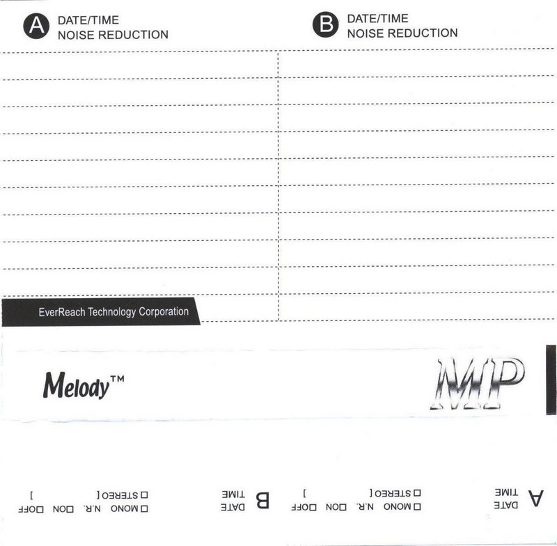 Compact Cassette Melody MP 60 Type I Normal 1997 Taiwan