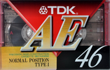 Compact Cassette TDK AE 46 "AE-46A" Type I Normal 1995 Japan