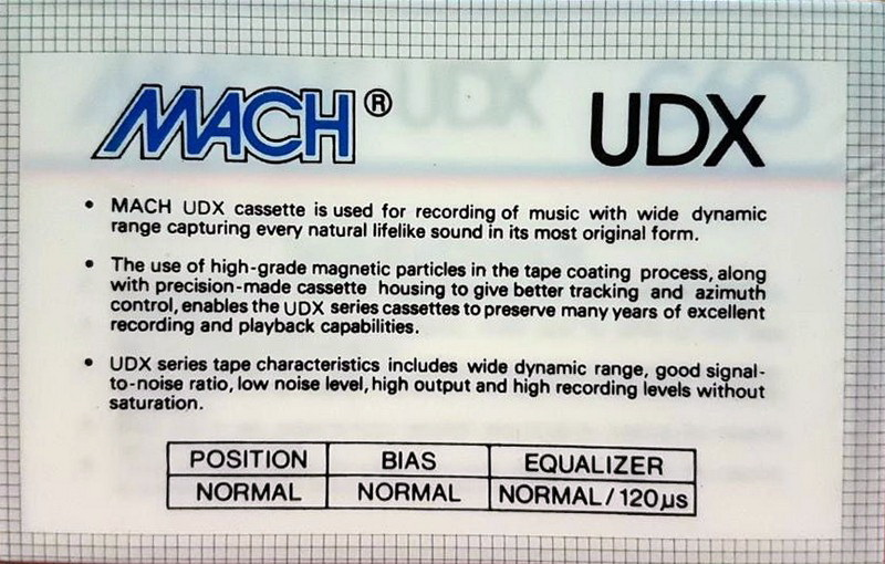 Compact Cassette:  Mach - UDX 60