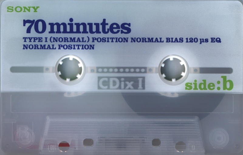 Compact Cassette Sony CDix I 70 "C-70CDX1D" Type I Normal 1996 Japan