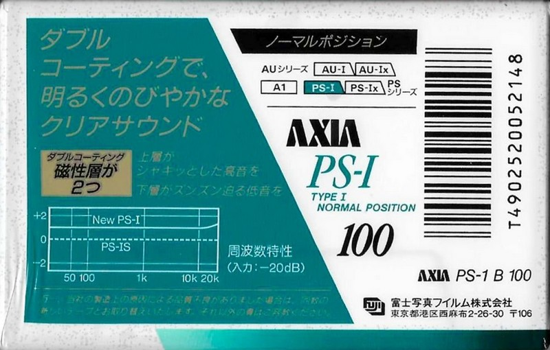 Compact Cassette: FUJI AXIA - PS-I 100