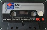 Compact Cassette AGFA Super Ferro Dynamic 60+6 Type I Normal 1977 Europe