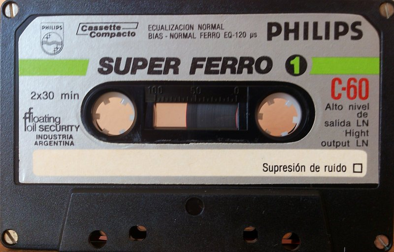 Compact Cassette Philips Super Ferro 60 Type I Normal 1979 Latin America