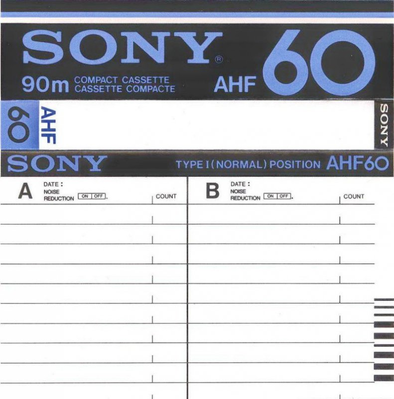 Compact Cassette: Sony  - AHF 60