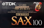 Compact Cassette TDK SA-X 100 Type II Chrome 1992 North America