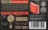 Compact Cassette TDK SA-X 100 Type II Chrome 1992 North America