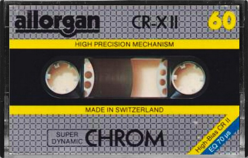 Compact Cassette Allorgan CR X II 60 Type II Chrome 1987 Europe