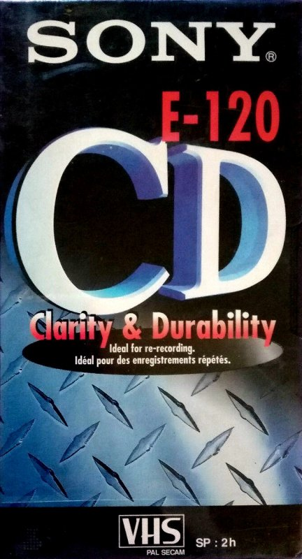 VHS, Video Home System Sony CD 120 "E-120CDD" Type I Normal Europe