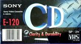 VHS, Video Home System Sony CD 120 "E-120CDD" Type I Normal Europe
