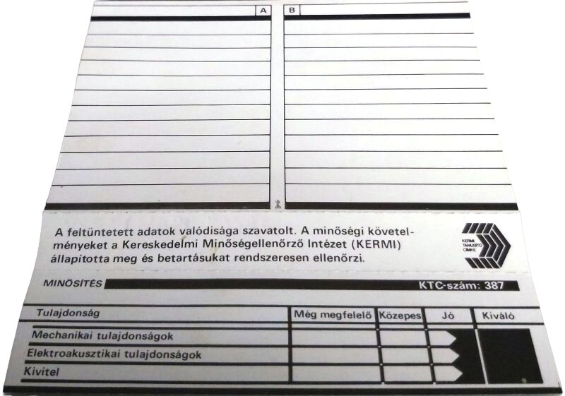 Compact Cassette Charm 90 Type I Normal Hungary