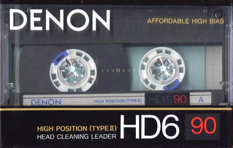 Compact Cassette Denon HD6 90 Type II Chrome 1987 Europe, USA