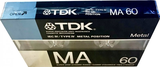 Compact Cassette TDK MA 60 Type IV Metal 1988 USA