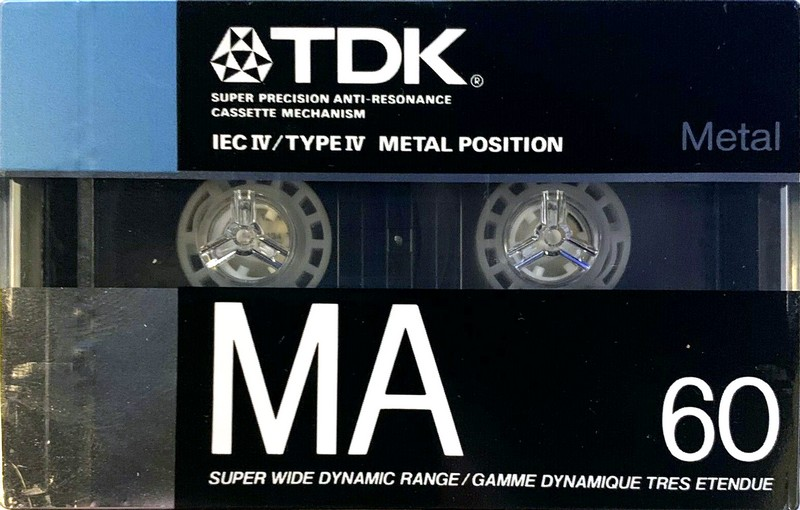 Compact Cassette TDK MA 60 Type IV Metal 1988 USA