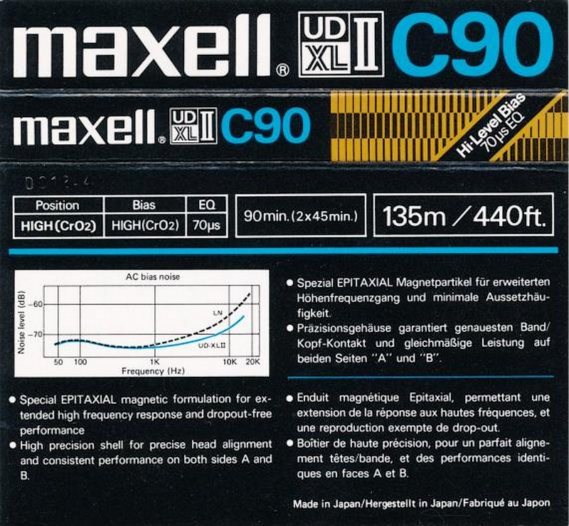 Compact Cassette: Maxell / Hitachi Maxell - UD XLII 90