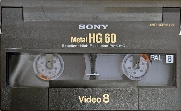 Video8, Hi8, Digital8 Sony HG 60 "Video8 P5-60SPT for Sports" Type IV Metal 1993 Europe