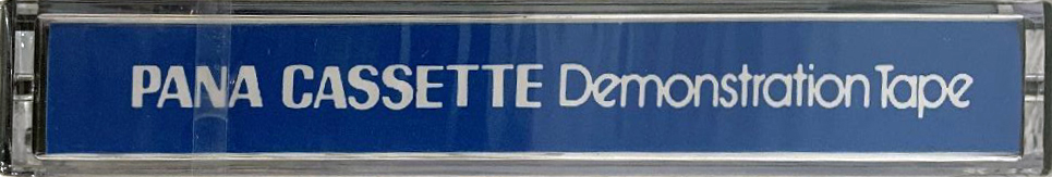 Compact Cassette National "PANA Cassette" Demonstration Tape Japan