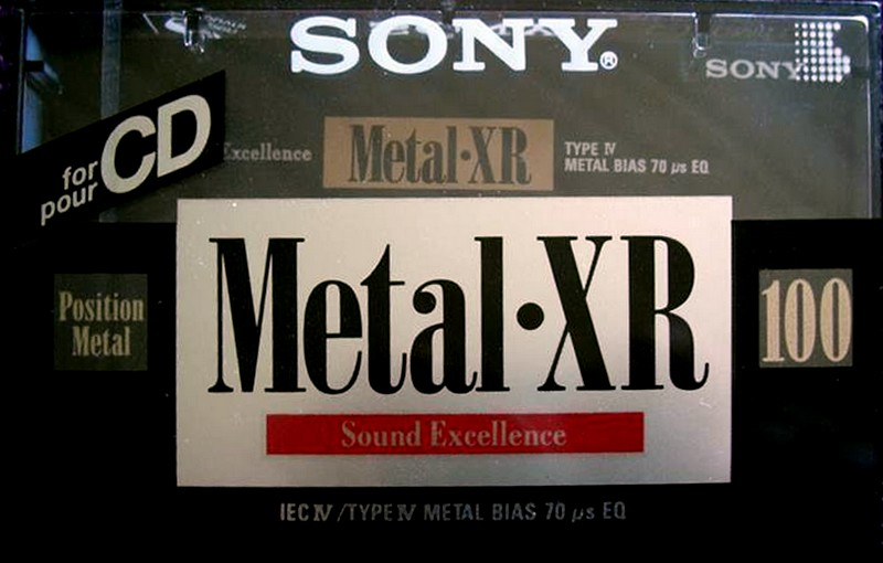 Compact Cassette Sony Metal-XR 100 Type IV Metal 1992 Europe