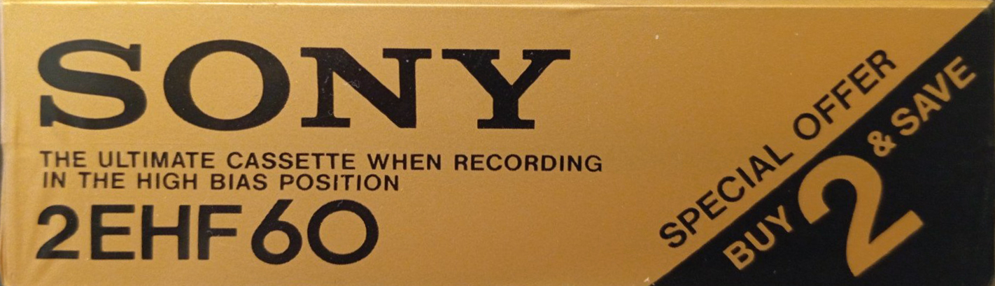 2 pack Sony EHF 60 Type II Chrome 1978 USA