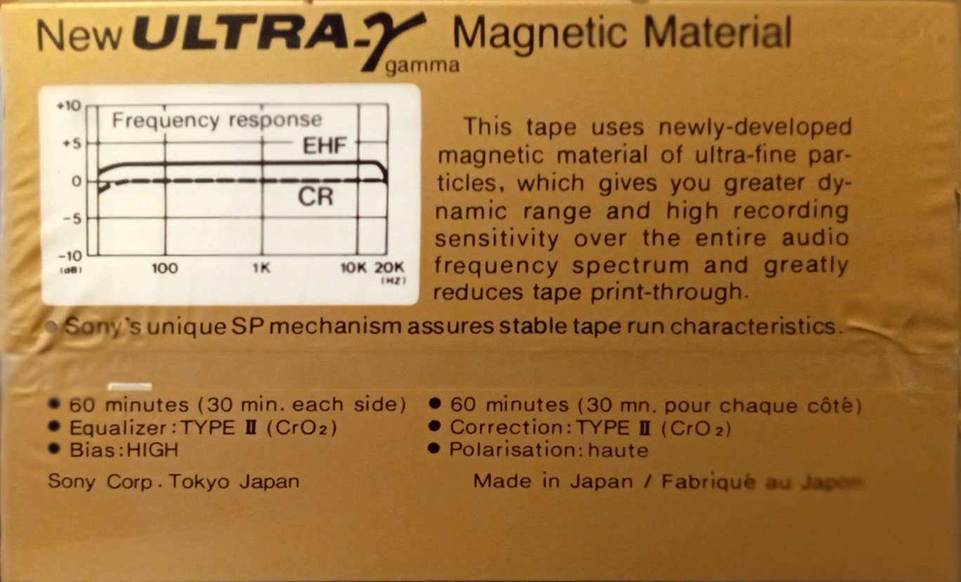 2 pack Sony EHF 60 Type II Chrome 1978 USA