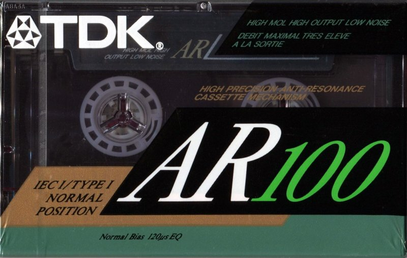 Compact Cassette TDK AR 100 "AR100" Type I Normal 1990 North America