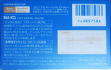 Compact Cassette TDK MA-XG 60 Type IV Metal 1985 Japan